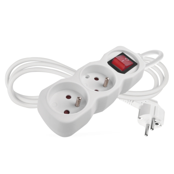 Prodlužovací kabel s vypínačem P12114 bílá, 2 zásuvky, délka 1,4 m 4