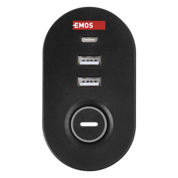 Prodlužovací kabel na stůl P1311PD černá, 3 zásuvky, 2x USB-A, 1x USB-C, délka 1,5 m 4