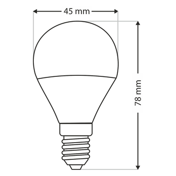 LED žárovka P1643 E14, 6W, studená bílá 2
