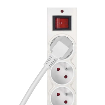 Přepěťová ochrana P54015/18 bílá, 6 zásuvek, délka 1,5 m, absorpce 380 J 3