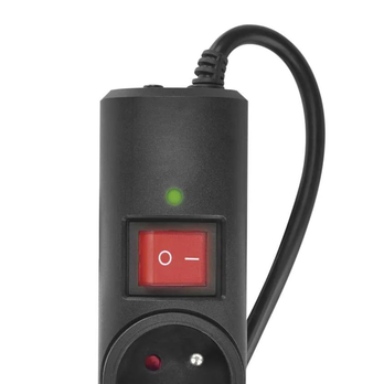 Přepěťová ochrana P54016/19 černá, 6 zásuvek, délka 3 m, absorpce 380 J 4