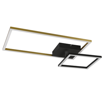 Stropní LED svítidlo PADELLA černá/kov 1