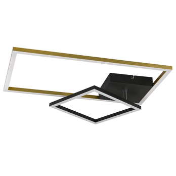 Stropní LED svítidlo PADELLA černá/kov 2