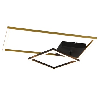 Stropní LED svítidlo PADELLA černá/kov 3