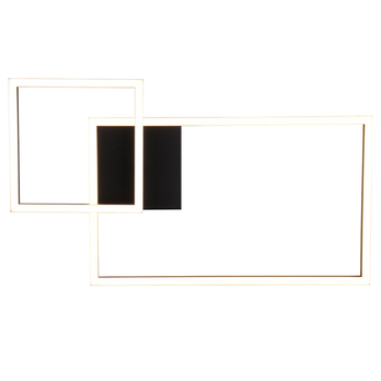 Stropní LED svítidlo PADELLA černá/kov 7