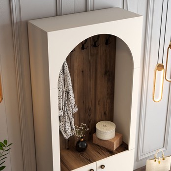 Předsíňová sestava  PALERMO 1 krémová/ořech 4