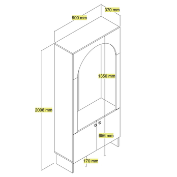 Předsíňová sestava  PALERMO 1 krémová/ořech 5