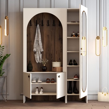 Předsíňová sestava  PALERMO 2 krémová/ořech 2