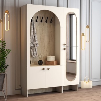 Předsíňová sestava  PALERMO 2 krémová/travertin 1