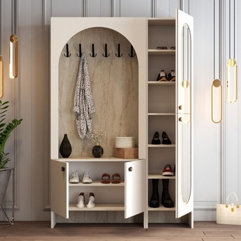 Předsíňová sestava  PALERMO 2 krémová/travertin 2