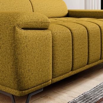 Pohovka PALLADIO 2 žlutá, bez funkce 3