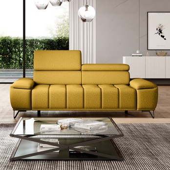 Pohovka PALLADIO 2F žlutá, s funkcí 1