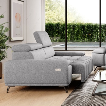 Pohovka PALLADIO 2F šedá, s funkcí 2