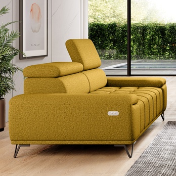 Pohovka PALLADIO 3F žlutá, s funkcí 2