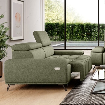 Pohovka PALLADIO 3F tmavě zelená, s funkcí 2