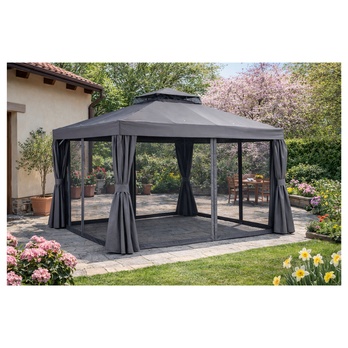 Zahradní altán PAMILA šedá 1