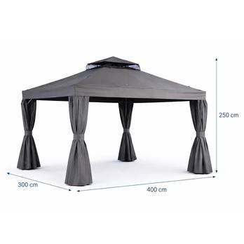 Zahradní altán PAMILA šedá 6