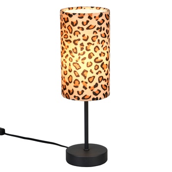 Stolní lampa PARDINA černá/hnědá 1