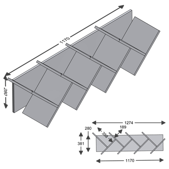 Nástěnný regál PARETE bílá 3