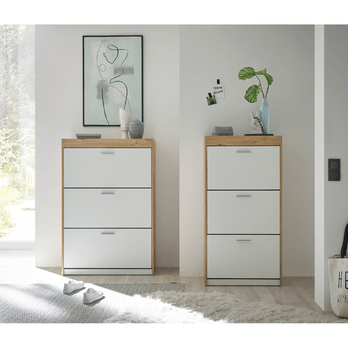 Botník PARID 4 dub artisan/bílá 1