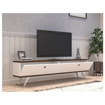 TV komoda PARIS bílá/ořech 2