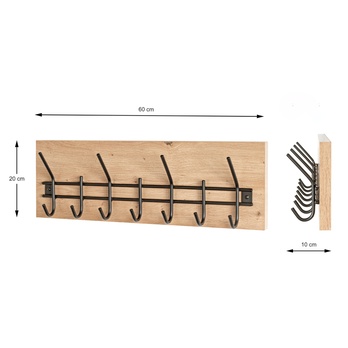 Předsíňový panel PARMA dub/černá 4