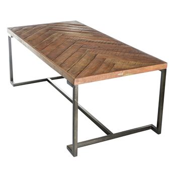 Jídelní stůl PARQUET přírodní akácie/šedá 3