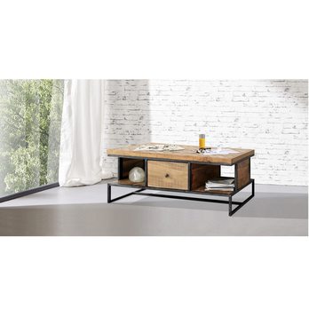 Konferenční stolek PARQUET přírodní akácie/šedá 1