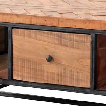 Konferenční stolek PARQUET přírodní akácie/šedá 3