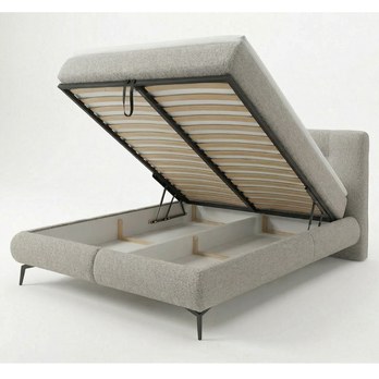 Postel s matrací PARROT šedobéžová, 140x200 cm 2