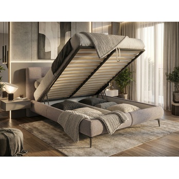 Postel s matrací PARROT pudrová, 140x200 cm 3