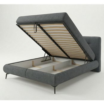 Postel s matrací PARROT šedá, 160x200 cm 2