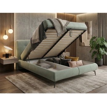 Postel s matrací PARROT šalvějová, 160x200 cm 3