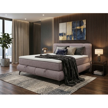 Postel s matrací PARROT pudrová, 160x200 cm 1