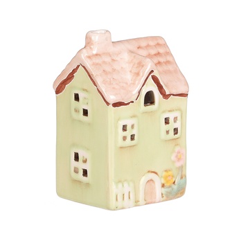 Dekorace domek s LED PARTHENA zelená, šířka 6 cm 5