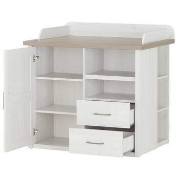 Přebalovací komoda  PARVATI pinie bílá/dub truffel 3