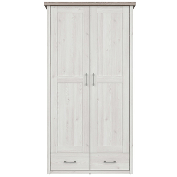 Šatní skříň  PARVATI pinie bílá/dub truffel, šířka 106 cm 4