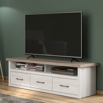 TV stolek PARVATI pinie bílá/dub truffel 3
