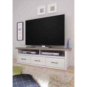 TV stolek PARVATI pinie bílá/dub truffel 1
