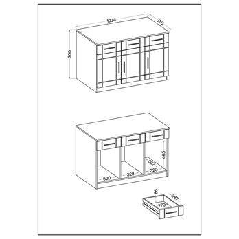 Komoda PARVIN dub sonoma/bílá 2