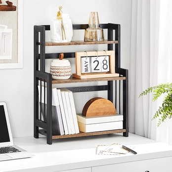 Kuchyňský regál PASS černá/hnědá 3