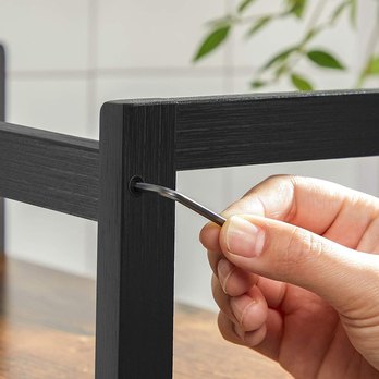 Kuchyňský regál PASS černá/hnědá 4