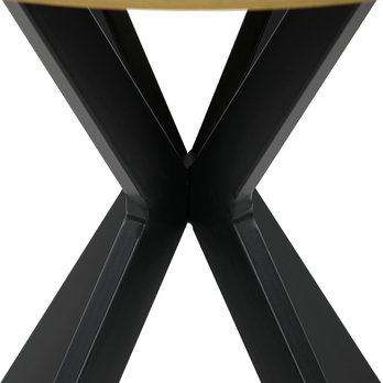 Jídelní stůl PASSAU divoký dub/černá, průměr 80 cm 4