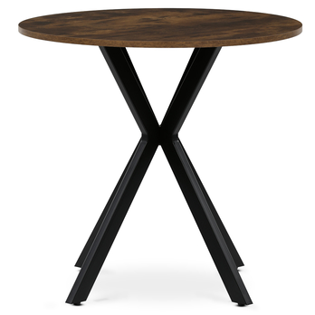 Jídelní stůl PASSAU staré dřevo/černá, průměr 80 cm 1
