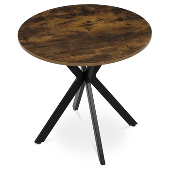 Jídelní stůl PASSAU staré dřevo/černá, průměr 80 cm 2