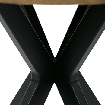Jídelní stůl PASSAU staré dřevo/černá, průměr 80 cm 4