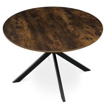 Jídelní stůl PASSAU staré dřevo/černá, průměr 120 cm 3