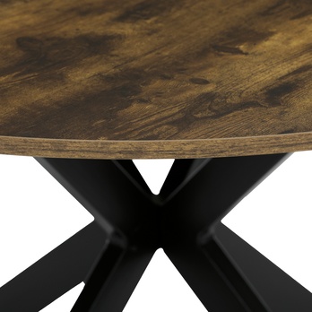 Jídelní stůl PASSAU staré dřevo/černá, průměr 120 cm 5
