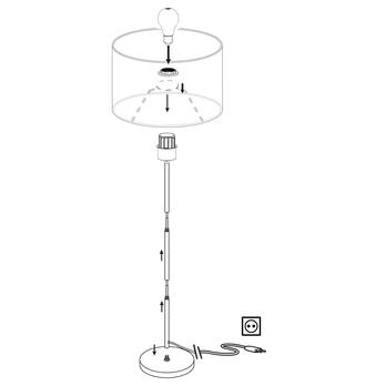 Stojací lampa PASTERI šedá 4
