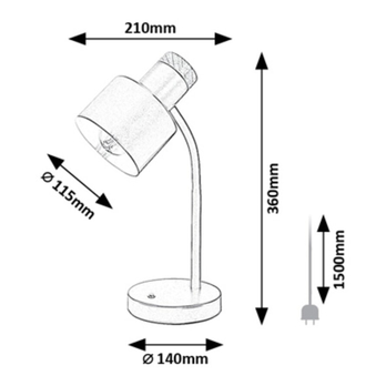 Stolní lampa PASTRO krémová 6